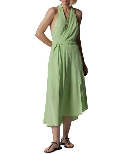 Equipment Alejandra Halter Silk Maxi Dress - Green