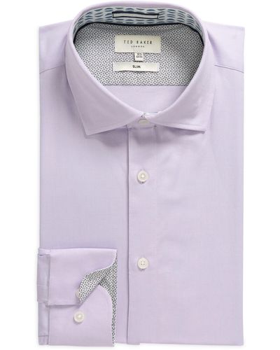 Ted Baker Agulia Slim Fit Dress Shirt - Purple