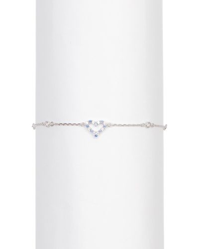 Suzy Levian Sterling Silver Sapphire & Diamond Bracelet - Blue