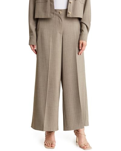 Adrianna Papell Wide Leg Pants - Natural