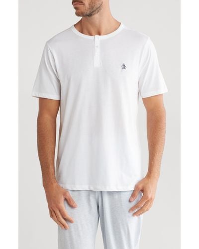 Original Penguin Henley T-shirt - White