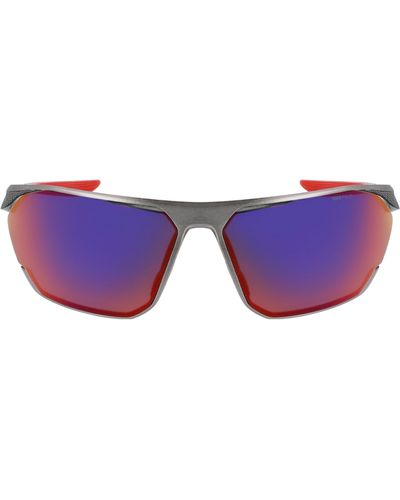 Nike Stratus 76mm Rectangular Sunglasses - Purple