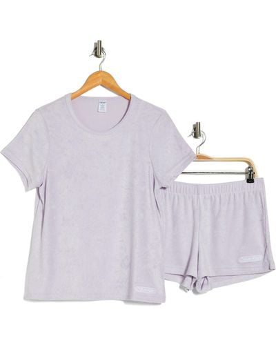 Calvin Klein Launch Loop Terry Pajamas - Purple