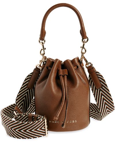 Marc Jacobs Leather Bucket Bag - Brown