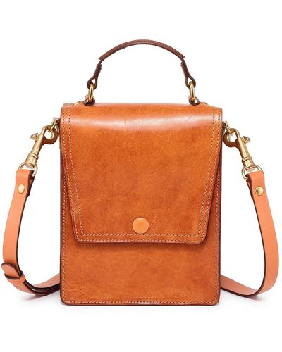 Old Trend Basswood Leather Crossbody Bag - Orange