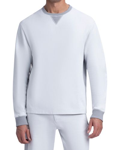 Bugatchi Comfort Long Sleeve T-shirt - White