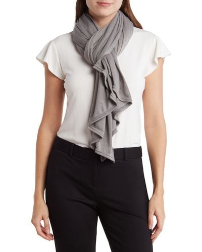 Vince Camuto Solid Knit Wrap Scarf - Blue