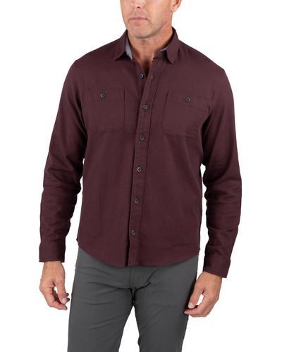 Tailor Vintage Flannel Twill Button-up Shirt - Purple
