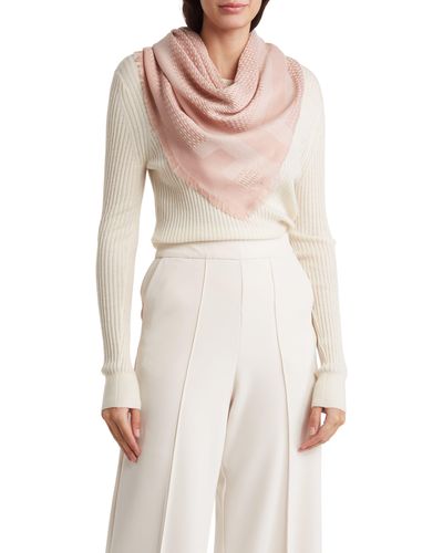 Vince Camuto Basket Weave Scarf - White