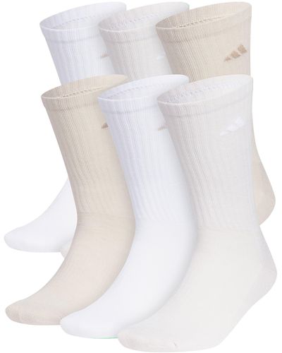 adidas Assorted 3-pack Cushioned Crew Socks - White