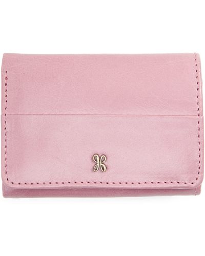 Hobo International Mini Jill Leather Trifold Wallet - Pink