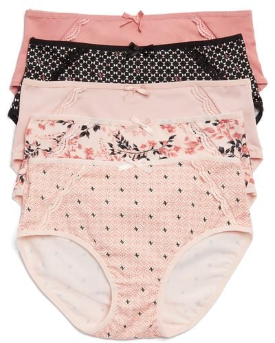 Adrienne Vittadini Everyday Lace Full Briefs - Pink