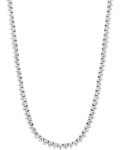 Effy 14k White Gold Diamond & Sapphire Necklace