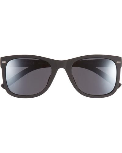 Hurley 52mm Polarized Square Sunglasses - Black