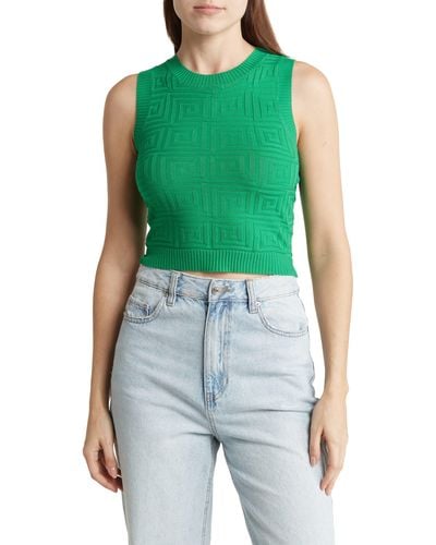 Blu Pepper Sleeveless Sweater - Green