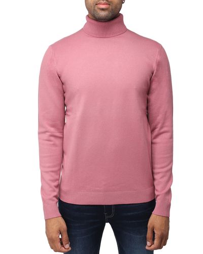Xray Jeans Turtleneck Pullover Sweater - Pink