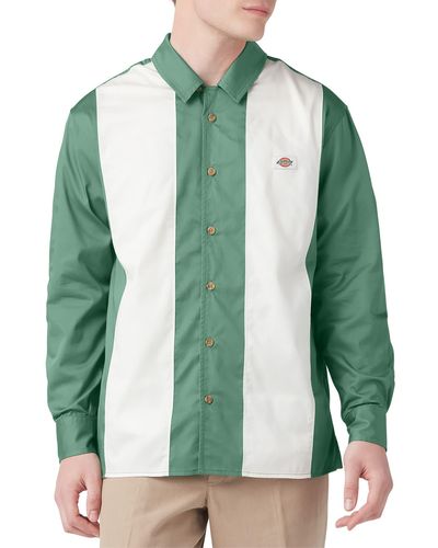 Dickies Stripe Bowling Shirt - Green