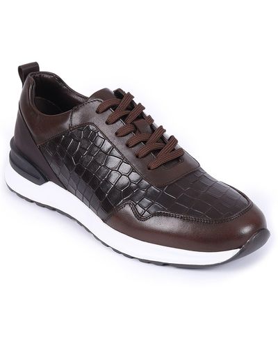 VELLAPAIS Leather Sneaker - Brown