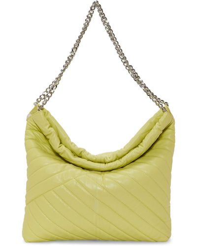 Vince Camuto Pehri Quilted Leather Shoulder Bag - Yellow