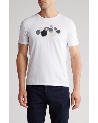 T.R. Premium 3d Abstract Graphic Print T-shirt - White
