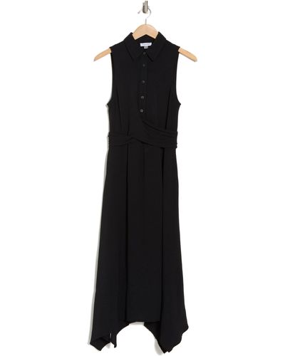 Calvin Klein Trapeze Midi Dress - Black
