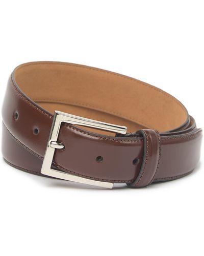 Cole Haan Feather Edge Leather Strap Belt - Brown