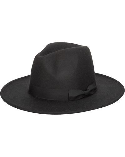 San Diego Hat Faux Felt Fedora - Black