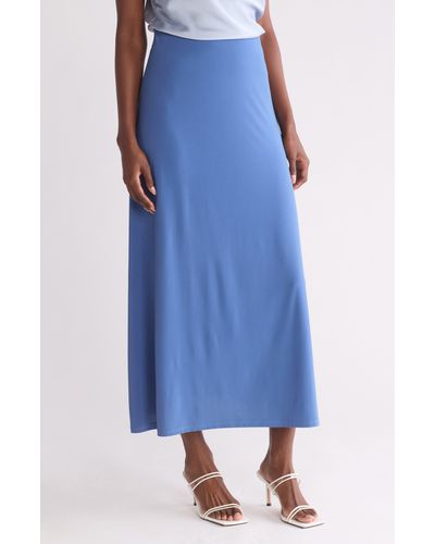 Vince Camuto Stretch Knit Maxi Skirt - Blue