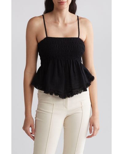 Vici Collection Haley Smocked Top - Black