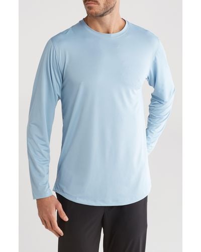 Kenneth Cole Long Sleeve Active T-shirt - Blue