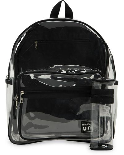 Madden Girl Clear Vinyl Backpack - Black