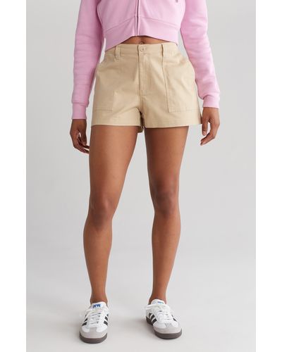 Abound Mid Rise Utility Shorts - Natural