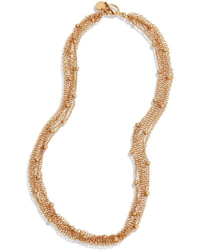 Savvy Cie Jewels 18k Yellow Gold Plated Multi Chain Toggle Necklace