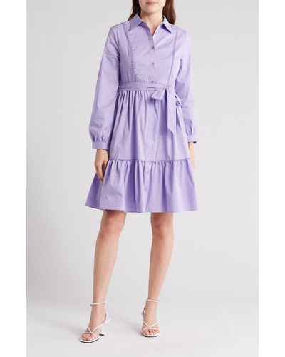 Nanette Lepore Amber Stitch Midi Dress - Purple