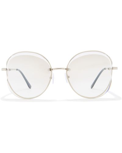 Vince Camuto Oval Vent Sunglasses - White