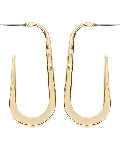 Panacea U-shape Hoop Earrings - Metallic