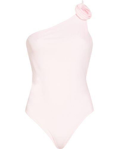 AFRM Katie Rosette One-shoulder Bodysuit - Pink