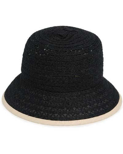 Nordstrom Straw Bucket Hat - Black
