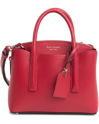 Kate Spade Margaux Leather Mini Satchel Bag - Red