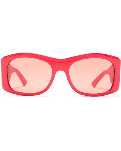 Balenciaga 59mm Shield Sunglasses - Red