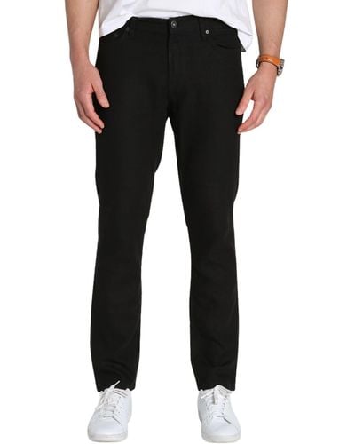Jachs New York Straight Leg Linen Blend 5-pocket Pants - Black