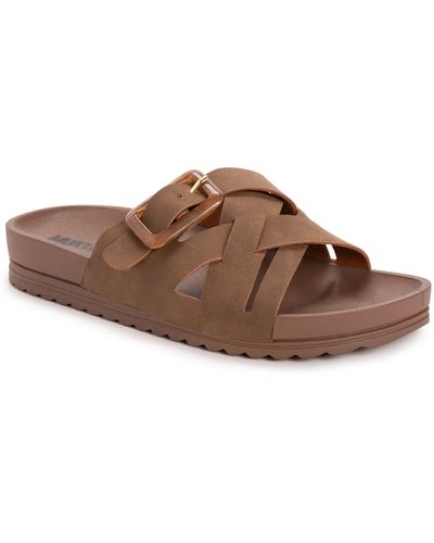 Muk Luks Grand Shayna Slide Sandal - Brown