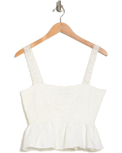 Lulus Lovely Afternoon Peplum Top - White