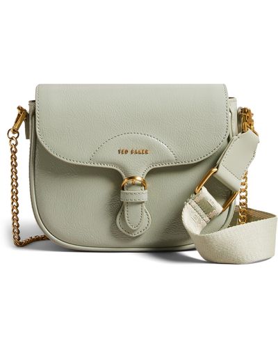 Ted Baker Esia Leather Crossbody Bag - Gray