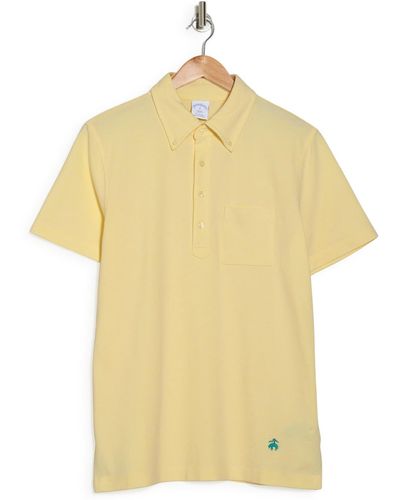 Brooks Brothers Stretch Cotton Oxford Piqué Polo - Yellow