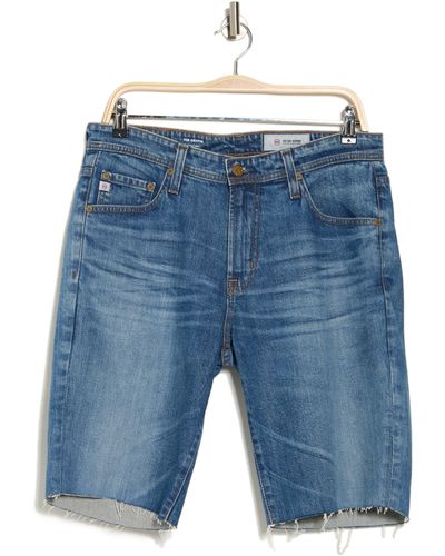AG Jeans The Griffin Tailored Cut-off Denim Shorts - Blue