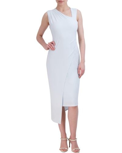BCBGMAXAZRIA Asymmetric Sleeveless Dress - White