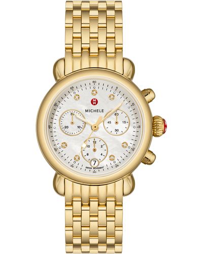 Michele Csx Diamond Bracelet Watch - Metallic