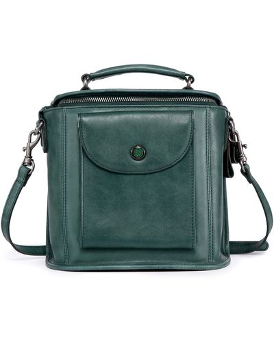 Old Trend Isla Leather Crossbody Bag - Green