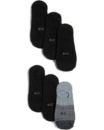Kenneth Cole 6-pack No-show Socks - Black